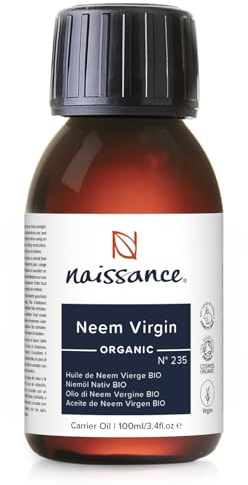 Naissance Aceite Vegetal de Neem Virgen Orgánico BIO (No. 235) 100ml - Natural, Certificado Ecológico, Prensado en Frío, Vegano, y no OGM
