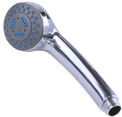 AERZETIX – C54205 - Douchette à main tête Pommeau de douche - avec manette marche-arrêt 3 fonctions - Ø 70 mm - couleur Chromé - en plastique