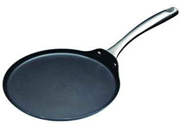 MasterClass Padella per crêpe e pancake antiaderente in acciaio al carbonio, per preparare pancake, frittate e Tawa Roti, senza PTFE, PFOA e BPA, lavabile in lavastoviglie, 24 cm - Nero
