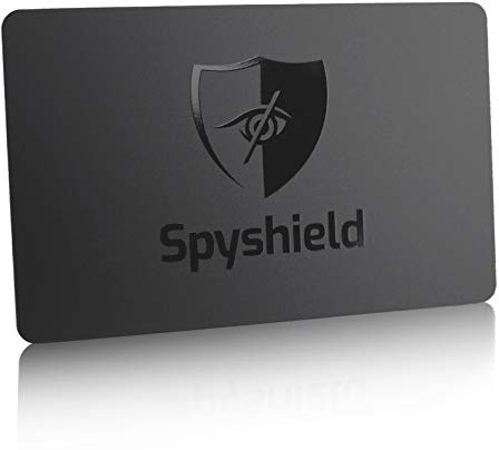 Spyshield RFID Blocker Karte NFC Schutzkarte mit Störsender | Bank-, EC-, Kreditkarte, Reisepass schützen | RFID-Schutz für Cliphalter, Geldbörse (2er Set)