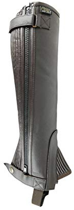 AK Thunder Leather Horse Riding Half Chaps (Brown, XL)