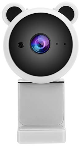Denash Cámara Web 1080P Full HD, Linda Cámara Web USB Micrófono Incorporado para Computadora de Escritorio PC para Grabación de Video Plug and Play(Blanco)