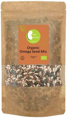 Organic Omega Seed Mix (1kg) | 4 Seed Blend | High Fibre | High Protein | Certified Organic | by Busy Beans Organic