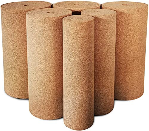 Floordirekt Rouleau de liège 100 x 250 cm, 8 mm, sous-couche d'isolation naturelle acoustique et thermique, utilisation polyvalente