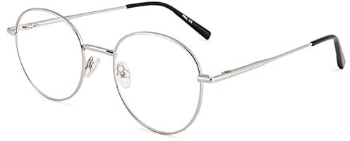 Pro Acme Blue Light Glasses Anti Glare Blue Light Blocking Computer Gaming Glasses Bluelight Reading Glasses for Women Men (Silver)