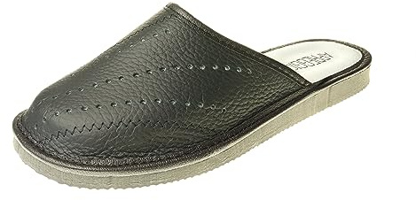 APREGGIO Pantoufles Homme Cuir – Chaussons Confortables et Pratiques – Semelle Solide – 40–46 EU