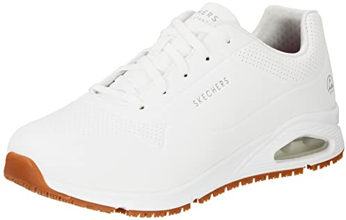 Skechers Herren 200054EC WHT Sneaker, White Synthetic, 42.5 EU
