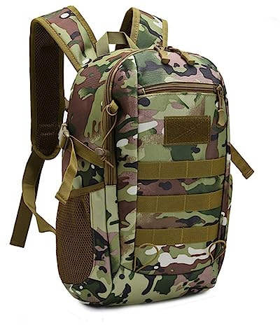 QIUNI Sac à dos tactique militaire pour le plein air, sacs de 15 L et 20 L imperméables pour hommes, pour le sport, les voyages, le camping, la pêche et la chasse