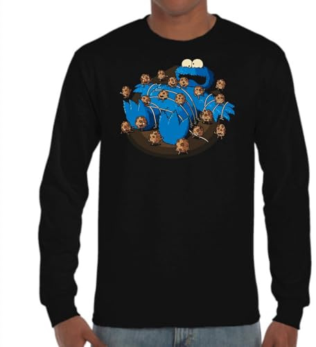 the Fan Tee Camiseta Manga Larga de Hombre Divertidas Graciosas Humor Monstruao de Las Galletas Cookies 304 XL