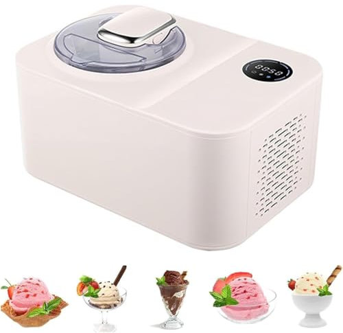 Sorbetière Automatique Avec Compresseur, Machine à Crème Glacée Maison En Acier Inoxydable De Grande Capacité De 1,2 L, Pour Enfants, Yaourt Glacé, Glace, Sorbet
