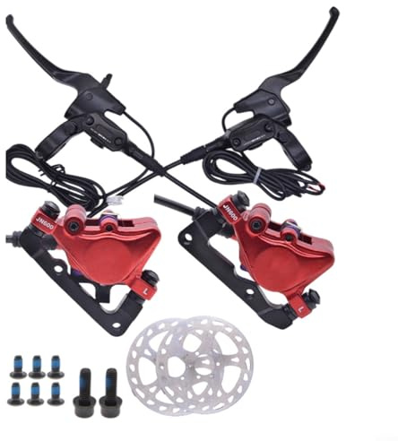 Juego de frenos eléctricos para bicicleta y patinete | Frenos de disco de 160 mm con 3 mm | Diseño dividido para una fácil instalación | Mango antideslizante para manillares de 22 mm (juego de frenos