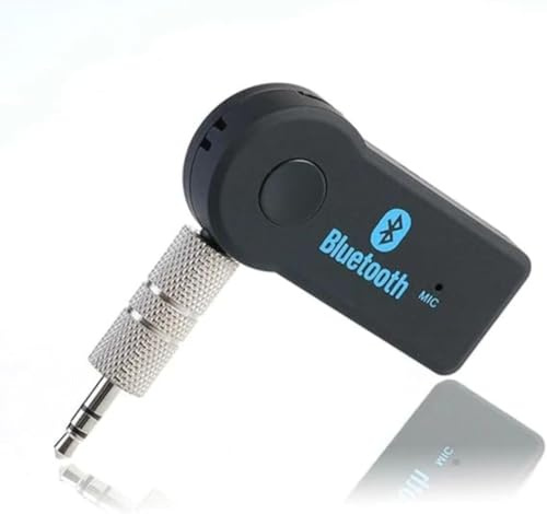 Car Bluetooth 3.5mm AUX Car Adapter, Aux Bluetooth 5.3 Adapter for Car, Mini 5.3 Receiver for, Home Stereo/Speaker/Wired Headphones, Handsfree Call, 12-Hour Battery Life