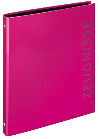 VELOFLEX 4144371 - Zeugnisringbuch Velocolor, DIN A4, pink, 1 Stück