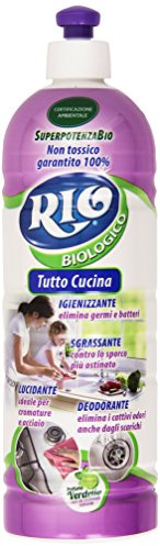 Rio - Tutto Cucina, Igienizzante, Sgrassante, Lucidante, Deodorante, Profumo Verdello - 750 ml