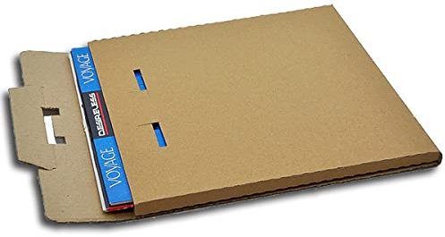 20 SCATOLE in Cartone Rigido per SPEDIRE 1-3 Dischi Vinili LP (12 Pollici) Avana