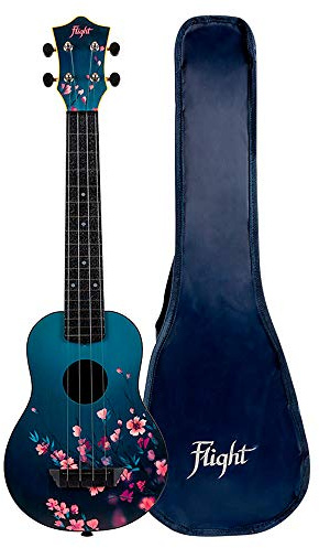 Flight Ukeleles TUSL32 - Ukelele de viaje ABS de cuello largo - Sakura