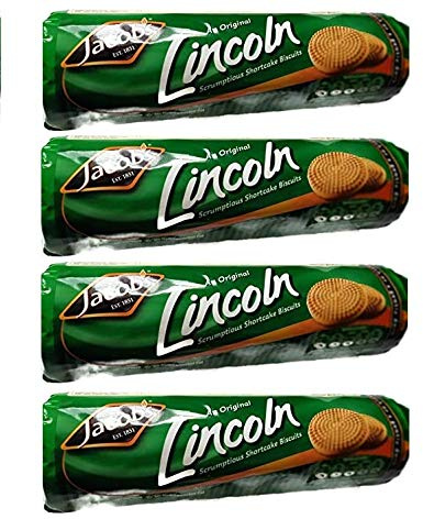 Jacob's Lincoln Scrumptious Shortcake Biscuits | Premium Classic Cookies | Made in Ireland | Pack of 4