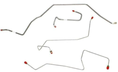 Front Brake Line Kit For 1994-1997 Ford Ranger 2wd, RWABS, Disc/Drum; Steel - TKT9441OM-MDMB