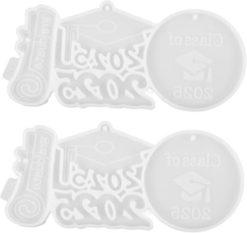 NUOBESTY 2stücke Schlüsselanhänger Silikonform Für Doktorhut Epoxidharz Gießform Für Schlüsselanhänger Und Schmuck Für Abschlussfeiern Und Dekorationen