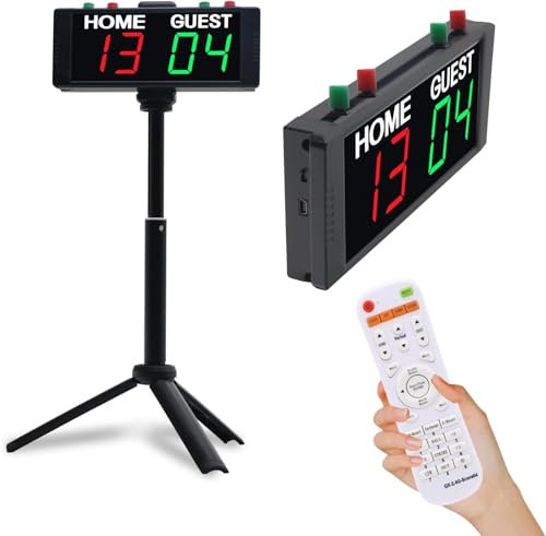 GAN XIN Anzeigetafel Elektronische, Digitale Scoreboard mit Tasten, Tragbare Punktezähler 1,5 Zoll LED Anzeigetafel für Cornhole, Badminton Indoor Outdoor Sports