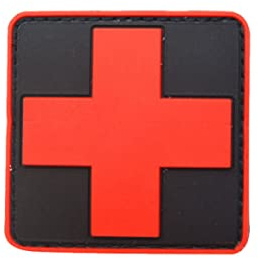 Medic rouge croix brassage tactique PVC 3D Patch Rubber Rouge Croix Croix Badge rouge Blanc 1pc Goods de sport