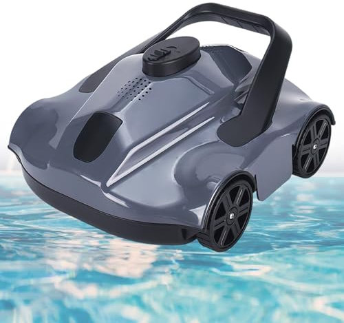 vnmudzeo Limpiador De Piscinas Robot, Potente SuccióN, con Potentes Motores De Doble Accionamiento De SuccióN, Puertos De SuccióN Duales, Aspiradora RobóTica para Piscinas,Grey