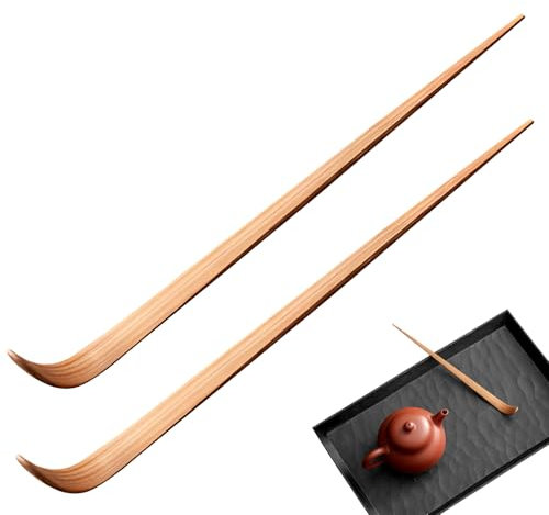 EUYKQNOI 2 Stück matcha löffel tee löffel tea exclusive matcha rührer matcha zubehör,Original Matcha-Bambuslöffel,unentbehrlich für die Zubereitung von Matcha-Tee