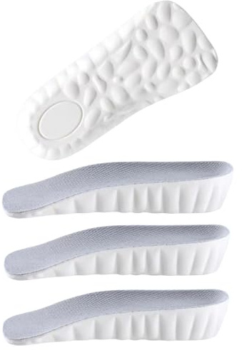 Orthopedic High Pads 2.0, Insoles Height Increase, 4D Cloud Technology Insole, Height Increase Insoles for Men/Women, Memory Foam Arch Support Insoles (Gray, 2.5CM)