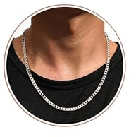 YADOCA Collana Uomo Argento 925, Collana da 5 mm di Spessore Robusta Catena in Argento Gioielli Ipoallergenici per Uomo Regalo con Scatola 46cm
