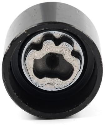 GZYF 1 pz Adattatore per dado ruota con bloccaggio in metallo Chiave per la rimozione dei dadi ruota 528 Nero e argento per UP Per/Per/Per/Per/Per/per Auto
