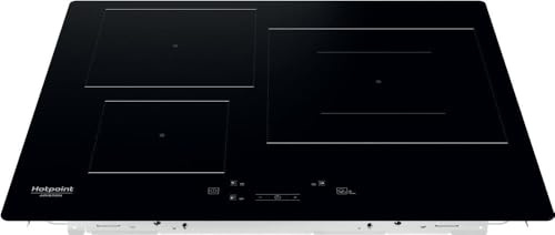 Hotpoint HQ 5760S NE - Plaque induction 3 foyers, zone 28 cm, 7200 W | Fonction booster, commandes tactiles, programmes automatiques et minuterie, verre céramique noir