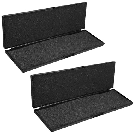 Healeved Boîte de Rangement Noire Calibre Numérique Portable pour 2 Pièces | Plastique Coussinet Intérieur en Mousse, Organisation, Protection Robuste, Atelier et Ingénierie