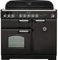 Rangemaster CDL100EIBL/C Classic Deluxe Gloss Black with Chrome Trim 100cm Electric Induction Range Cooker