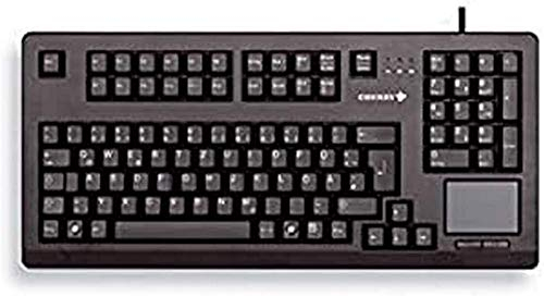 CHERRY G80-11900, Teclado Mecánico con Bloque Numérico, Touchpad y 2 Botones de Ratón, Distribución UE (QWERTY), USB-A, Interruptores MX BLACK, Negro