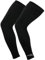 Brisk cycling leg warmer thermal knee running compression black (Black, S/M)
