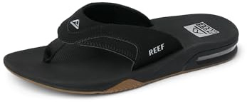 Reef Fanning, Sandalias Flip-Flop para Hombre, Negro (Black/Silver), 40 EU (7 UK)