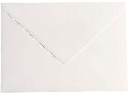 Paper24 25 Umschläge B6 feuchtklebend 120 g/qm, Briefumschläge 12,5 x 17,5 cm für Hochzeit, Geburtstag, zum Basteln in der Farbe Elfenbein
