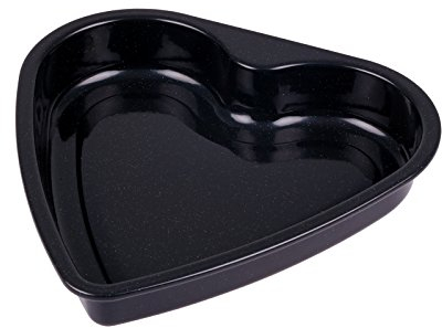 CHG 3397-46 Herz-Backform Emaille, Circa 26 x 26 x 4 cm