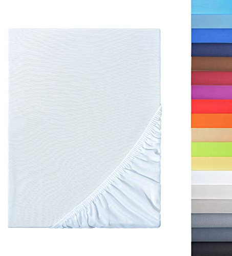 NatureMark - Mikrofaser SPANNBETTLAKEN zum Sparpreis! viele Größen und Farben Markenware (140x200-160x200 cm, weiß)