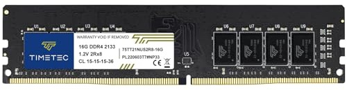 Timetec 16GB DDR4 2133MHz (PC4-2133P) PC4-17000 UDIMM Desktop RAM – 288-Pin 1.2V CL15 Non-ECC Unbuffered DIMM Memory Module Upgrade