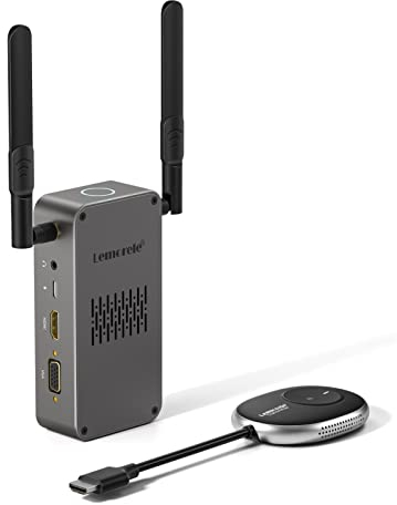 Wireless HDMI Transmitter and Receiver 4K,Lemorele 165FT/50M HDMI Funkübertragung Sender und Empfänger 1 RX to 8 TXS for Streaming Video Audio from Laptop,Kamera to HDTV,Monitor for Meeting,Lecture