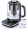 LAICA ISEO Water Filter Electric Kettle, 1L Filtered Capacity, with Variable Temperature Settings + 1 Bi-flux® Tea and Coffee Water Filter Cartridge, 3kw - Glass, (Black)