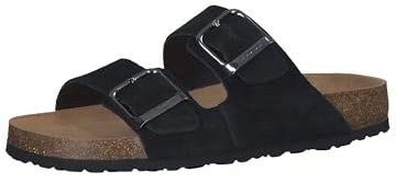 Tamaris Damen Footbed Styles Leder; BLACK/schwarz; 39 EU