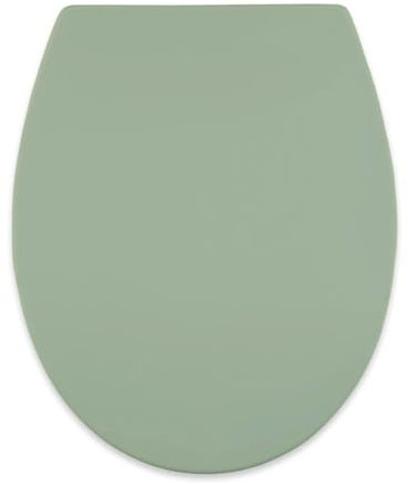 AQUALONA® Premium Thermoplastic Toilet Seat Soft Close Hardwearing Seat with One Button Hinge Release Oval Shaped Easy to Clean Simple Installation Top and Bottom Fittings (Sage - Oval Shaped)