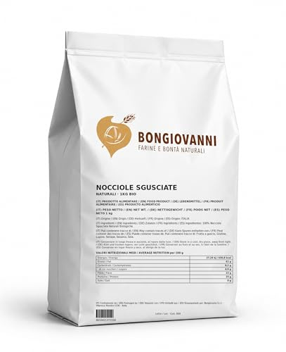 Bongiovanni Bontà Naturali Avellanas Sin Cáscara Naturales 1 kg Ecológico