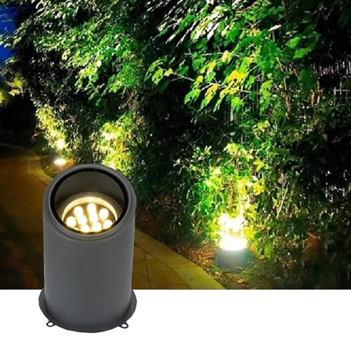 JOUFNING Luci Da Terra A LED Per Esterni - Luci Da Interrare Per Esterni, Faretto A LED Impermeabile IP67, Lampada Da Pavimento Da Incasso Con Angolo Regolabile CA 220 V(Warm White Color,36W)
