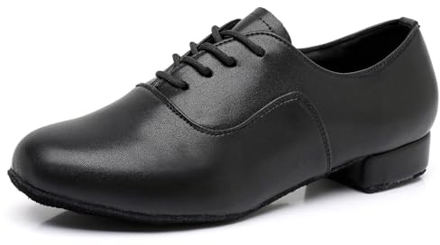 sekiueo Chaussures De Danse Moderne Hommes Semelle en Cuir Chaussures De Caractère pour La Danse De Salon La Salsa Et Le Tango