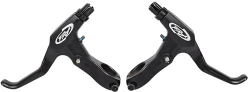 HillMiles MTB Lot de 2 leviers de frein de vélo en alliage d'aluminium - 2,2 cm de diamètre - Pour la plupart des vélos, vélos de route et VTT (noir)