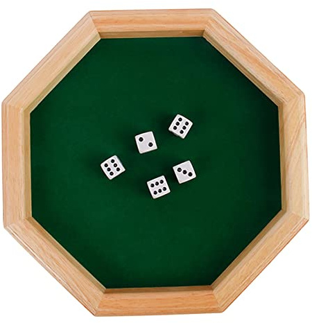 Xgdsnly Tablero de Dados, Bandeja para Dados, Tablero de Juego, Marco de Madera con Fieltro Aterciopelado Y Borde Resistente para Juegos de Mesa, Fiestas Infa, Verde