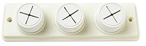 Merriway BH02005 Towel/Cloth Holder Triple With Screws -1 Pcs